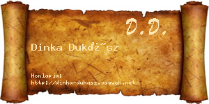 Dinka Dukász névjegykártya